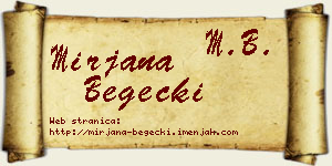 Mirjana Begečki vizit kartica